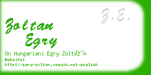 zoltan egry business card